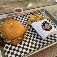 Jr bacon cheeseburgerr  at Mission Burger Co in Austin