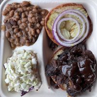 Brisket platterr  at Mission Burger Co in Austin