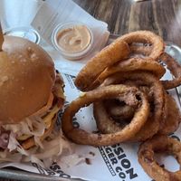Pastrami burger   at Mission Burger Co in Austin