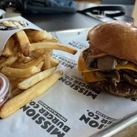 Mushroom burger  at Mission Burger Co in Austin
