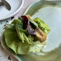 Lettuce rolls? there were 3, but they tasted so good I forgot to take a photo 😅  at Lulu's in Helsinki