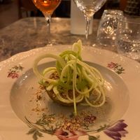 Dessert: Baked apple with raw apple. at Bistroteket in Randers