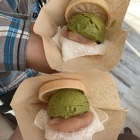 Sakura mochi matcha monaka   at Ice Biyori あいす日和 in Kamakura
