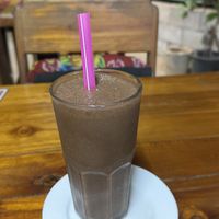 Banana chocolate shake  at Ma Ma Alex Restaurant in Nong Khiaw