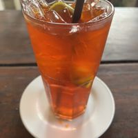 Iced tea   at Ma Ma Alex Restaurant in Nong Khiaw
