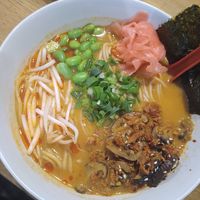 vegan szechuan korean ramen at Bōru Ramen Shop in Lublin