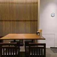 Interior at Rakkan Ramen in Tokyo