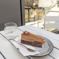 passion fruit and chocolate cake at Hope Café in Bad Homburg