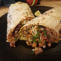 Vegan mushroom burrito at La Cocina Mexicana in Abang