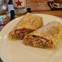 Mushroom burrito at La Cocina Mexicana in Abang
