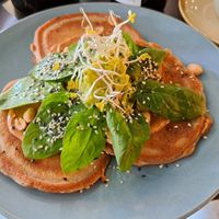 Green Pancakes (Achtung, mächtig!) at deer in Heidelberg