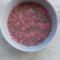 Холодный белорусский суп  at Dom in Gyumri