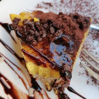 Torta zafferano e cioccolato top! at Ops Cucina Mediterranea in Rome