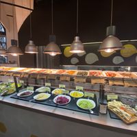 Buffet selection at Ops Cucina Mediterranea in Rome