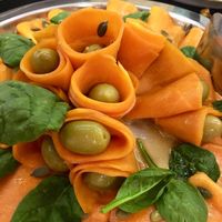 carrots and olives at Ops Cucina Mediterranea in Rome