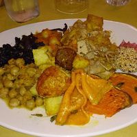 Plate of delicious food at Ops Cucina Mediterranea in Rome
