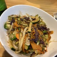 Wok de verduritas con fideos de arroz  at Taberna La Tintorera in Ubeda