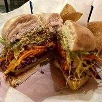 Tempeh Burger   at Sprouts Natural Foods Cafe in South Lake Tahoe