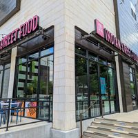 Yum factor 10. at Curry Up Now in Austin