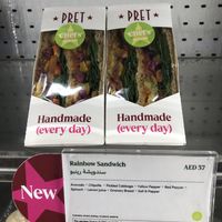 Rainbow sandwich  at DXB - Pret A Manger - T3 - A in Dubai