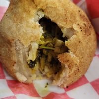 King Oyster Mushroom Coxinha served hot- delicious #Veganuary at Fresh Life Cafe in Woodbridge