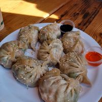 Order of eight with chili oil and soy sauce at Shanghai's Best in Portland