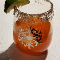 Thai tea margarita at Boda in Portland