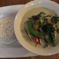 Green curry with jasmine rice at Boda in Portland