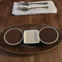 Vegan chocolate coconut mousse with coconut cream at Boda in Portland