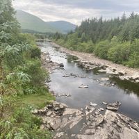 River Orchy right outside the B&B  at Greenstone Lodge  in Bridge Of Orchy