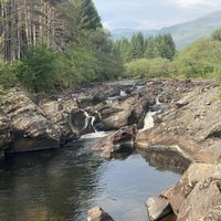 Easan Dubha- a small waterfall a 7min drive away   at Greenstone Lodge  in Bridge Of Orchy