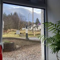 View from our windoww  at Greenstone Lodge  in Bridge Of Orchy