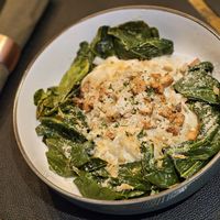 Vegan pasta carbonara at Greenstone Lodge  in Bridge Of Orchy