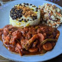 De Zereshk Polo met gemixte groenten was erg smaakvol. at Eliya in Kerkrade