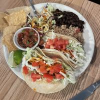 Buffalo tempeh taco platter   at Freshies Restaurant and Bar in South Lake Tahoe