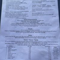 Dinner menu page 2  at Freshies Restaurant and Bar in South Lake Tahoe