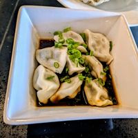 Veggie shiitake steamed dumplings at Fuse Box in Lorton