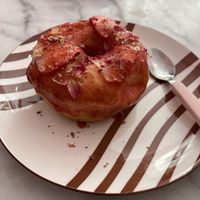Red fruit and rose doughnut   at Veg'Anne By Anne Dorcay in Paris