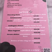 Menu back side  at Veg'Anne By Anne Dorcay in Paris