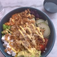 Bowl with fake chicken   at Veg'Anne By Anne Dorcay in Paris