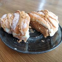 Biscoff doissant cross-section goodness! at Doogles Donuts in Liverpool