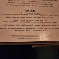 Vegan coconut ice cream for dessert at Kloof Street House in Cape Town