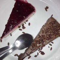 Cheese and chocolate cake  at Puzzle Bar in Gijon