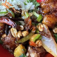 Look how crispy it is!  at Osake Steak and Sushi Bar in Salida