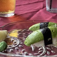 Avocado 🥑 nigiri and beer 🍻😍  at Osake Steak and Sushi Bar in Salida