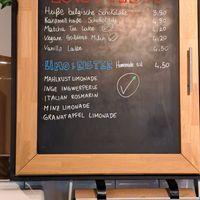 Menu at Cafe Mahlkunst in Munich