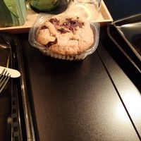 Walnut cookie on top of a tiramisu at Vegitat - Elsässerstrasse in Basel