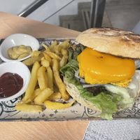 Hamburguesa vegana  at A Cova do trasno in O Grove