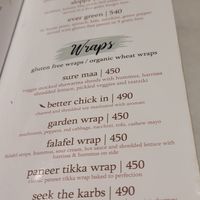 Menu at Earth Cafe @ Juhu in Mumbai