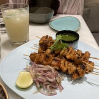 Grilled mock meat skewerss  at Earth Cafe @ Juhu in Mumbai